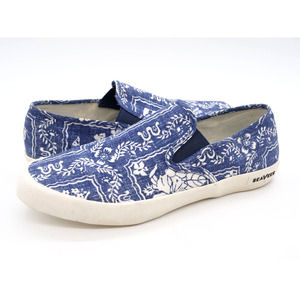 Seavees Slip On Shoes Mens 8 Reyn Spooner Baja Blue Casual Low Top Sneaker
